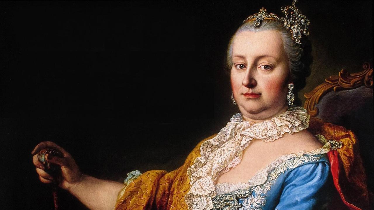 Maria Theresia von Österreich auf einer zeitgenössischen Darstellung.