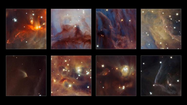 Verschiedene Details im Orion-Nebel