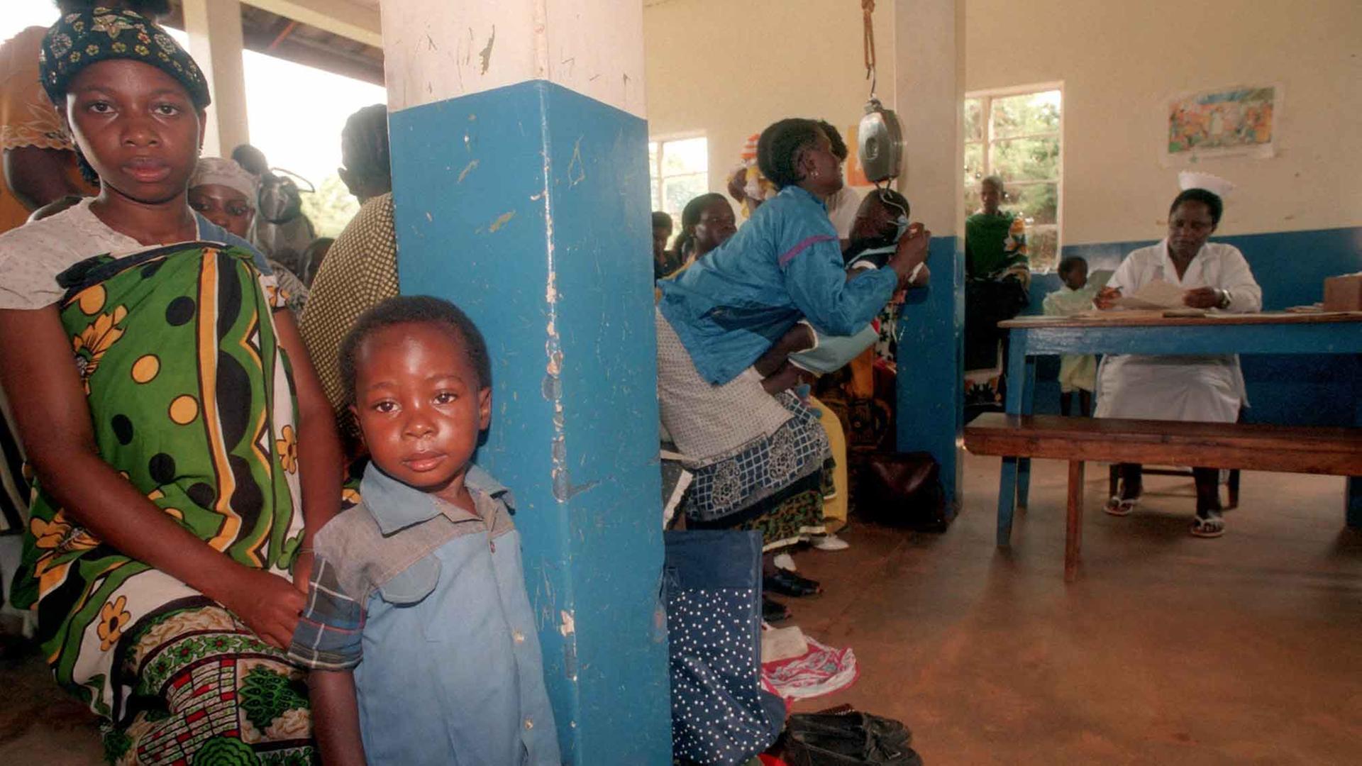 HIV-infizierte Kinder, die im Krankenhaus von Bukoba in Tansania behandelt werden.