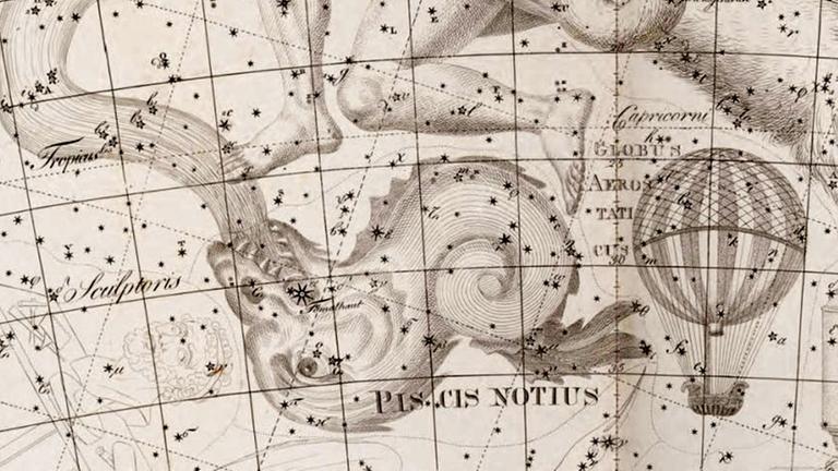 Das Sternbild Südlicher Fisch in einer historischen Darstellung