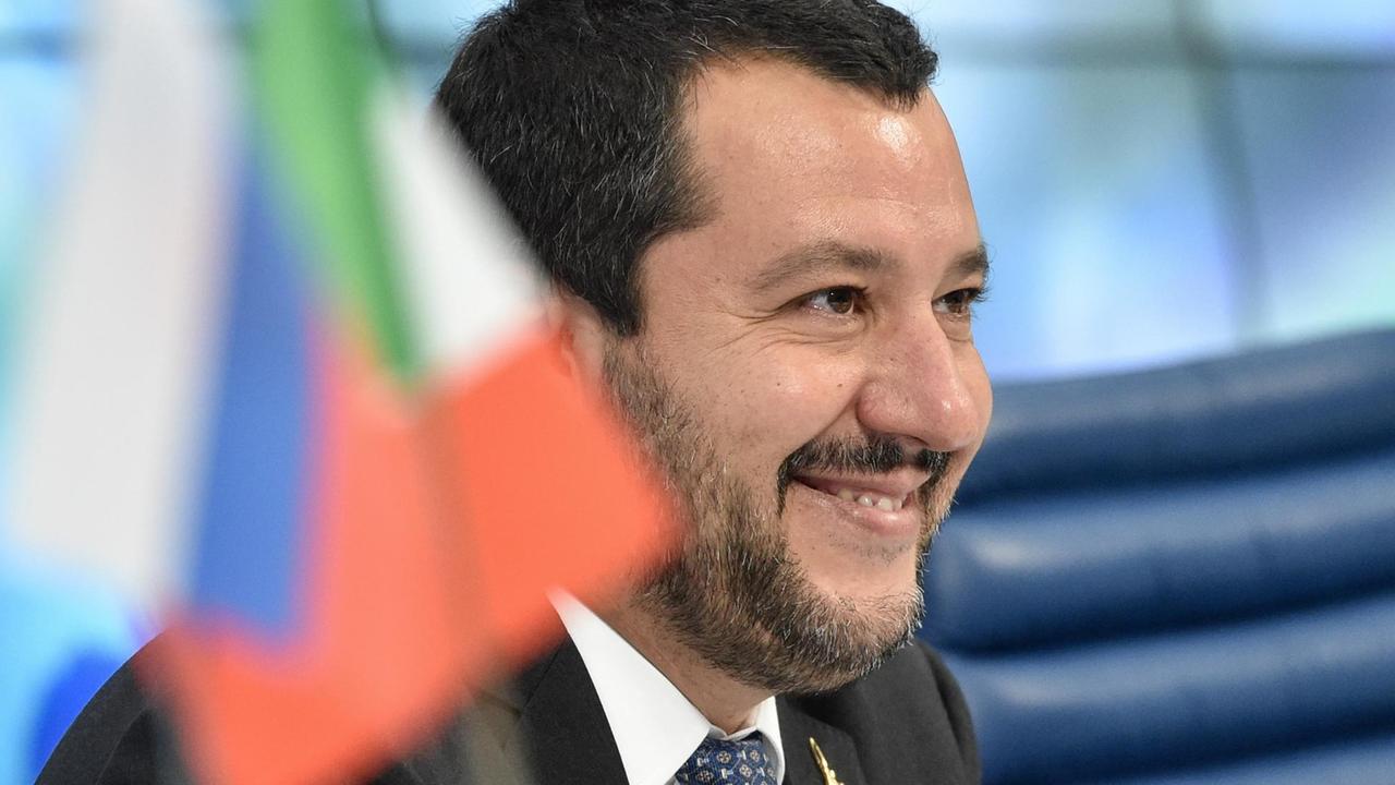 Der italienische Innenminister und Vorsitzende der fremdenfeindlichen Regierungspartei Lega, Matteo Salvini.