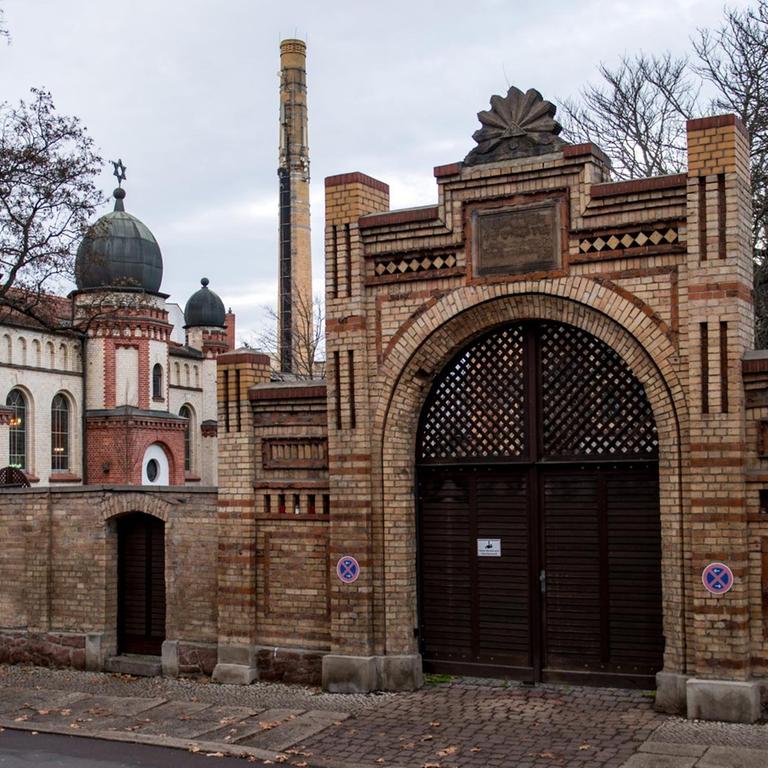 Blick auf die Synagoge in Halle/Saale.