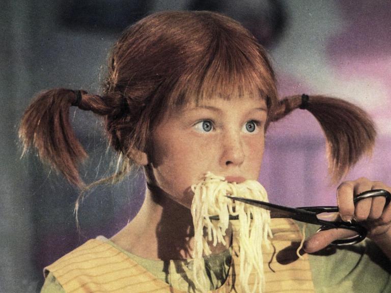 Auch Pippi Langstrumpf hat eine Vorliebe für Spaghetti - aus: Astrid Lindgren: Pippi im Taka-Tuka-Land - Schweden/BRD 1969