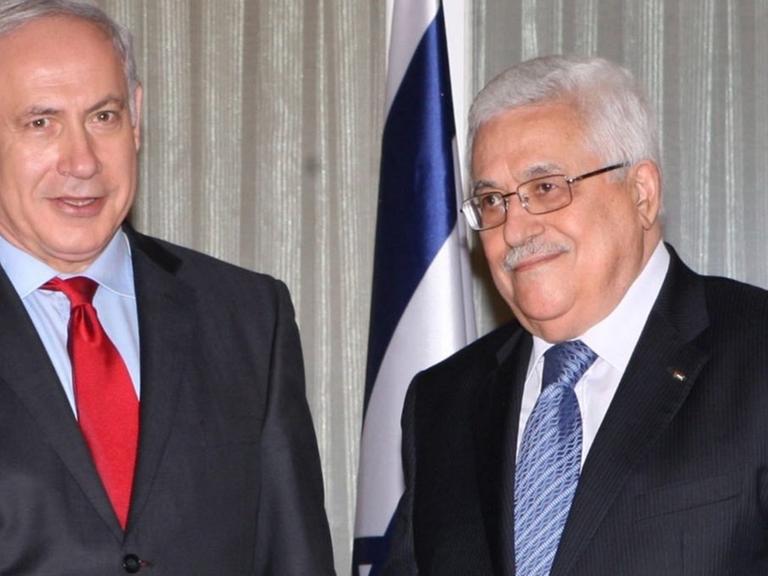 Benjamin Netanjahu (l.) und Mahmud Abbas bei einem Nahost-Gipfel 2010.