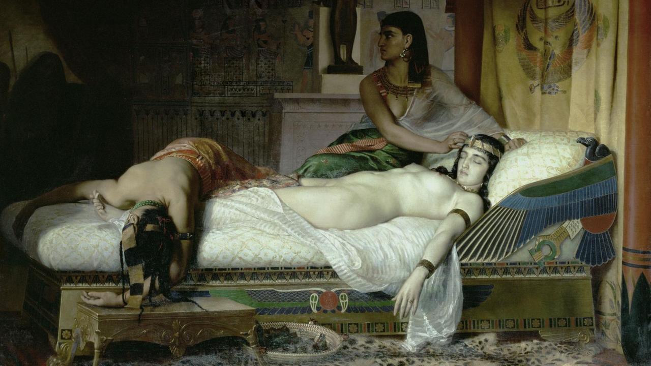 Das Gemälde "Tod der Kleopatra" von Jean André Rixens