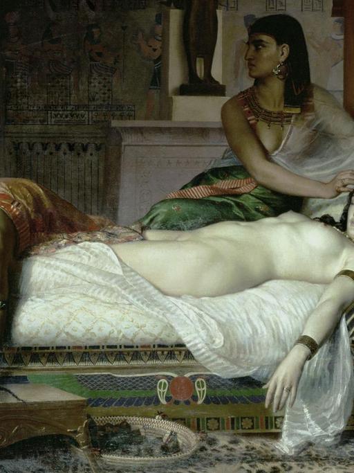 Das Gemälde "Tod der Kleopatra" von Jean André Rixens