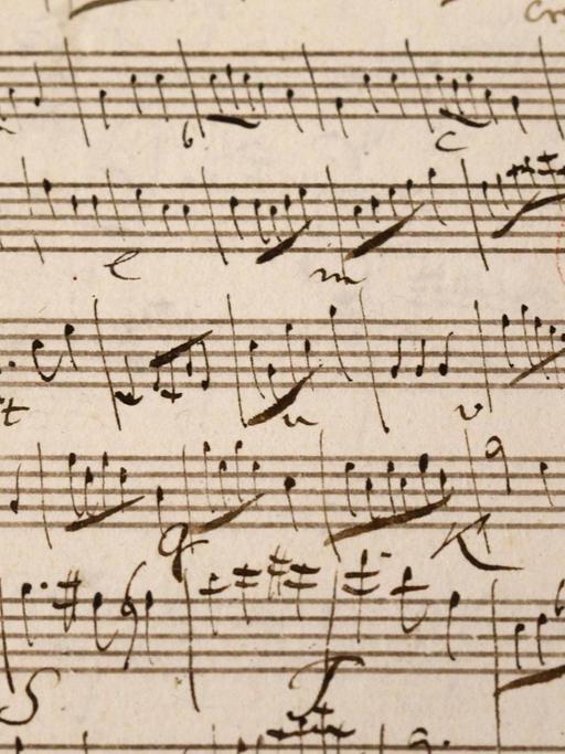 Notenbaltt von Wolfgang Amadeus Mozart