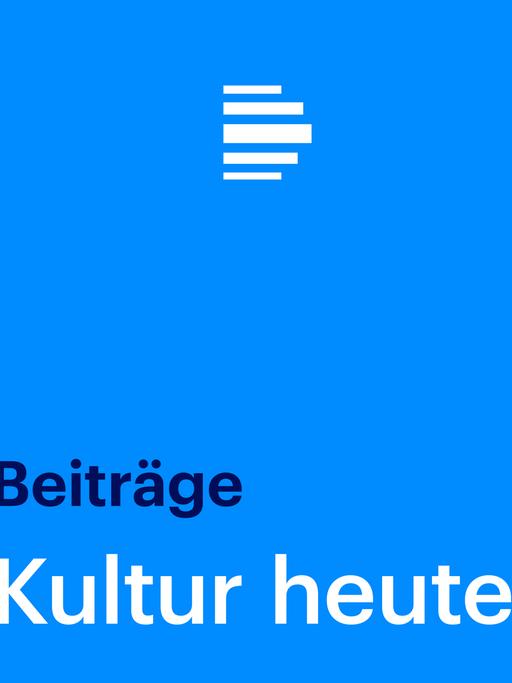 Blau-türkises Sendungslogo Podcast Kultur heute Deutschlandfunk