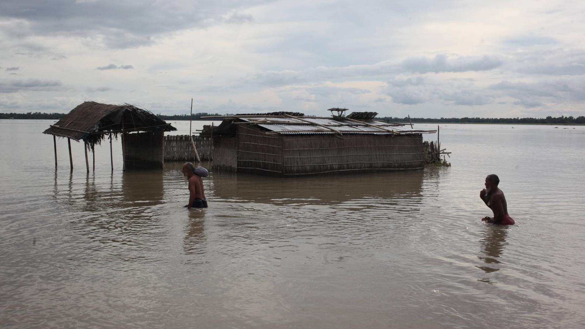 Überschwemmungen in Kurigram in Bangladesch.