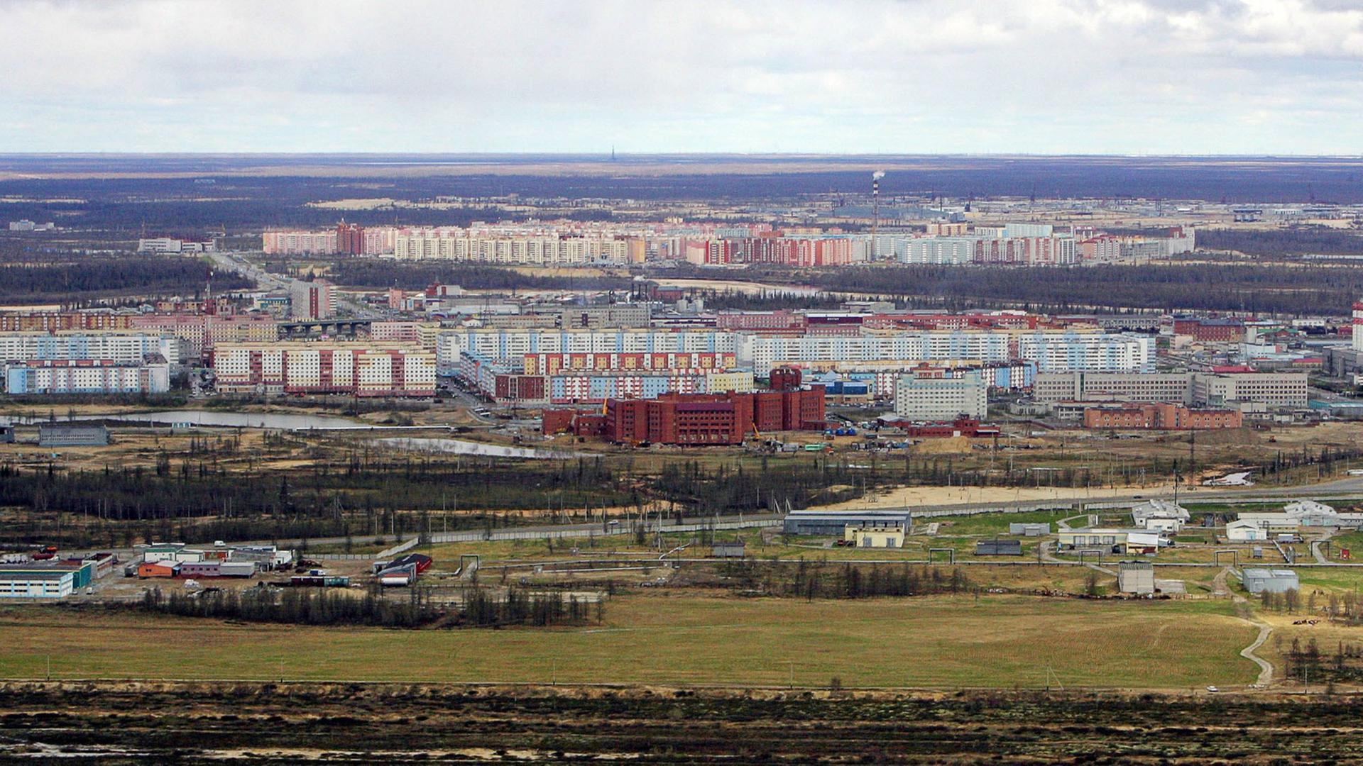 Ein Blick auf die Stadt Novy Urengoy.