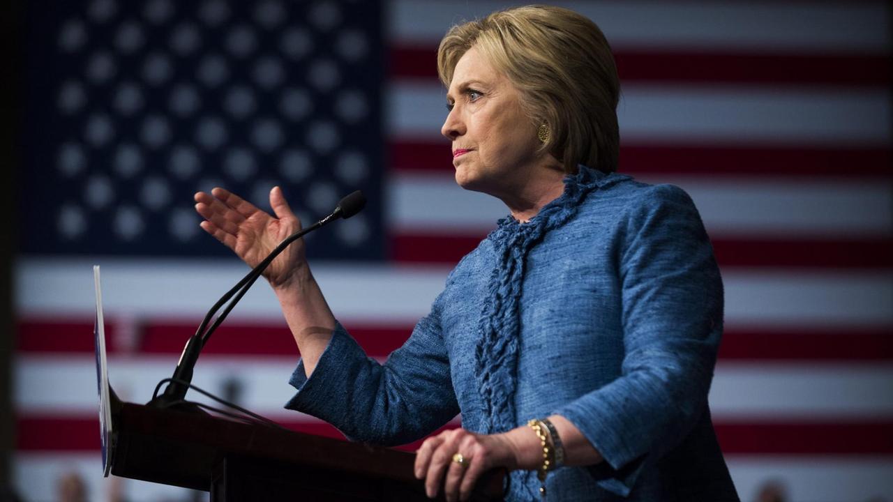 Die demokratische Bewerberin um die US-Präsidentschaftskandidatur, Hillary Clinton, nach ihrem Sieg bei den US-Vorwahlen in Florida.