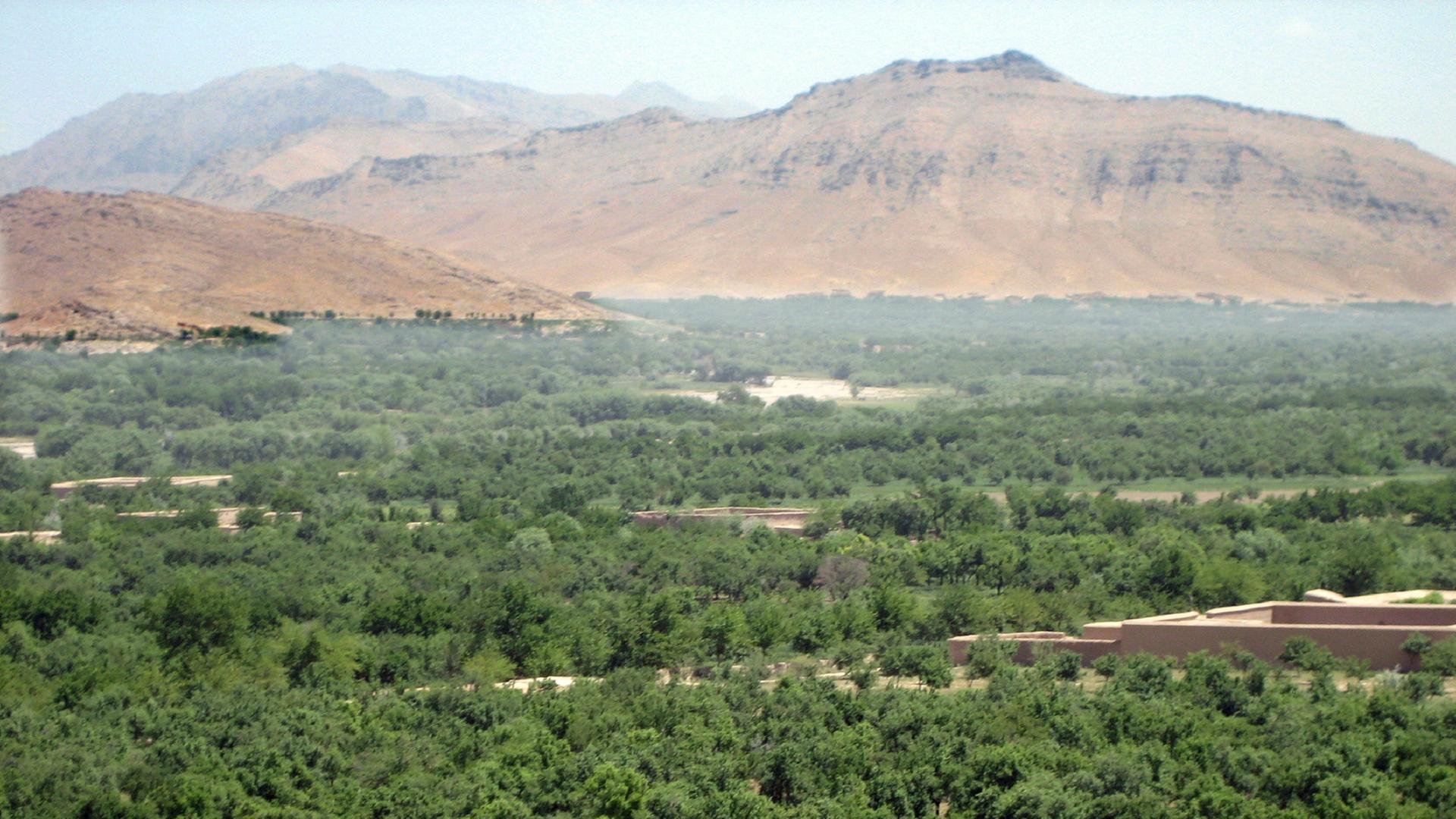 Blick über die afghanischen Berge