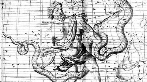 Das Sternbild Ophiuchus in einer historischen Darstellung