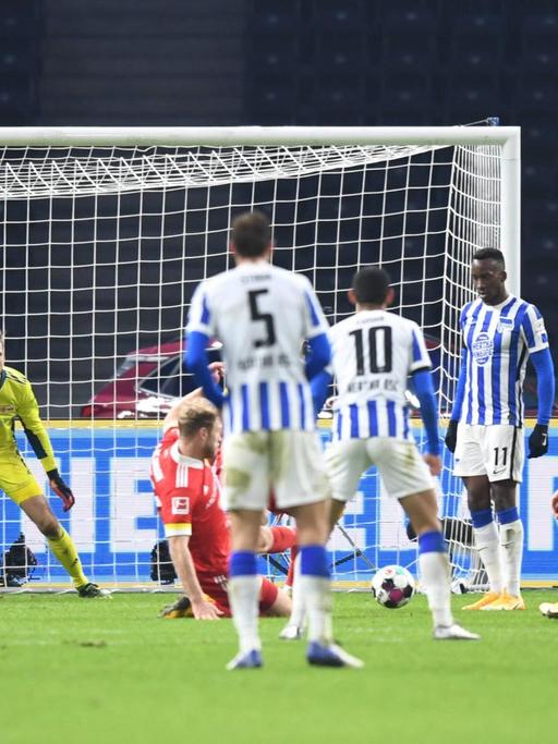 Szene aus dem Spiel Hertha BSC gegen Union Berlin