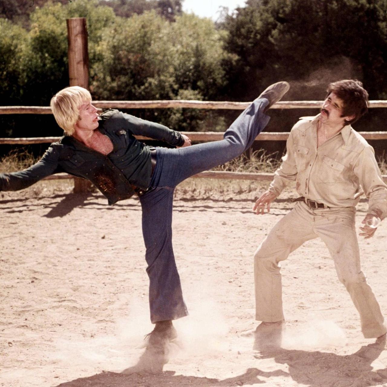 Chuck Norris kämpft mit Gegner