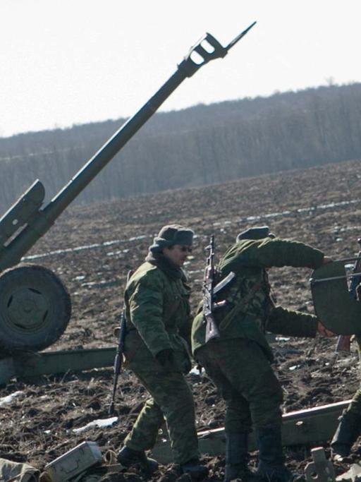Kämpfer der prorussischen Separatisten in der Region Donezk