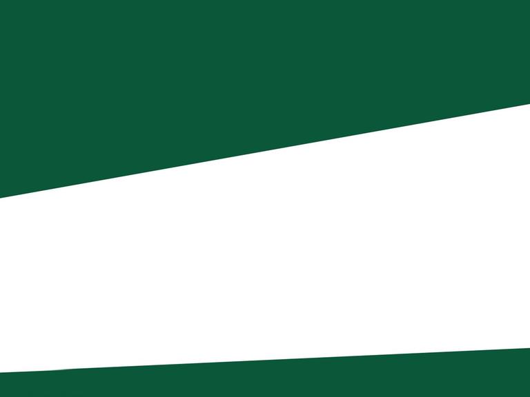grafischer Entwurf mit zwei grünen Farbflächen, die durch eine weiße Fläche getrennt sind