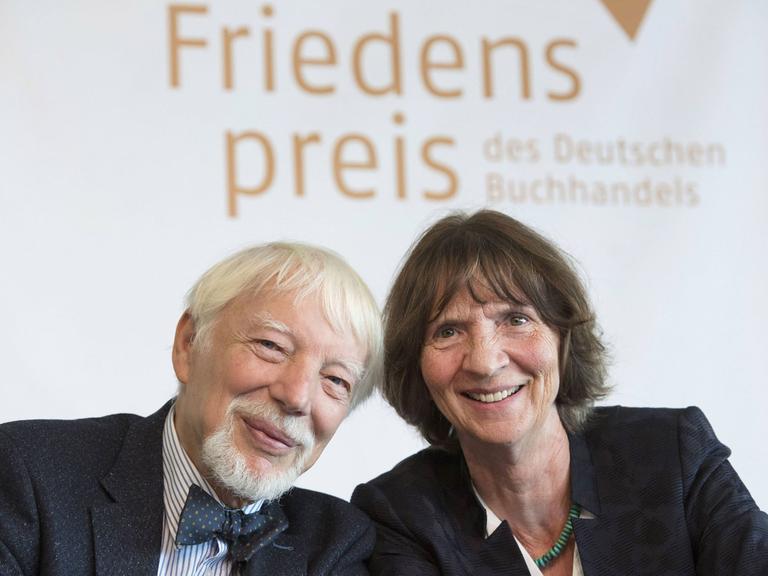 Jan und Aleida Assmann, die Friedenpreisträger des Deutschen Buchhandels auf der Frankfurter Buchmesse