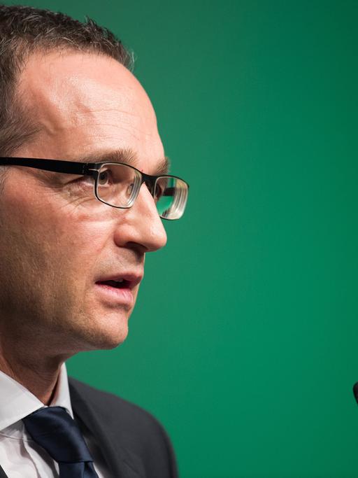 Bundesjustizminister Heiko Maas (SPD) spricht am 12.11.2014 in Berlin auf dem 25. Bundeskongress der Gewerkschaft der Polizei (GdP).
