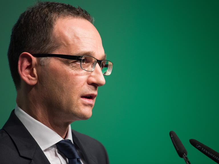 Bundesjustizminister Heiko Maas (SPD) spricht am 12.11.2014 in Berlin auf dem 25. Bundeskongress der Gewerkschaft der Polizei (GdP).
