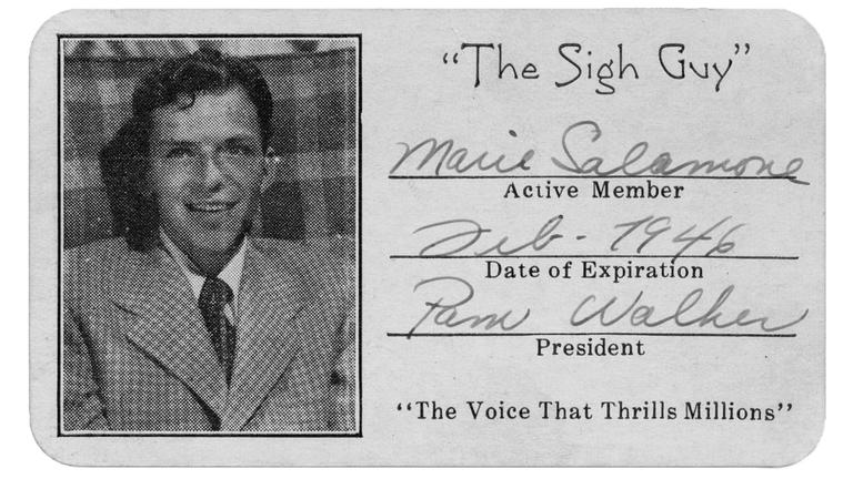 Frank Sinatras Member Card vom Club "The Sigh Guy"