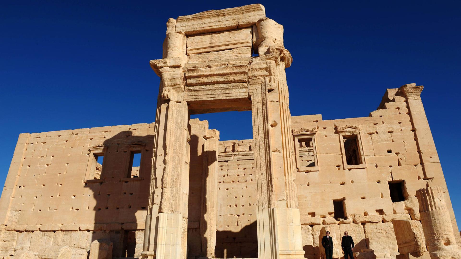 Der Tempel des Baal in der antiken Oasenstadt Palmyra in Syrien im November 2011, vor der Zerstörung durch die Terrormiliz Islamischer Staat 2015