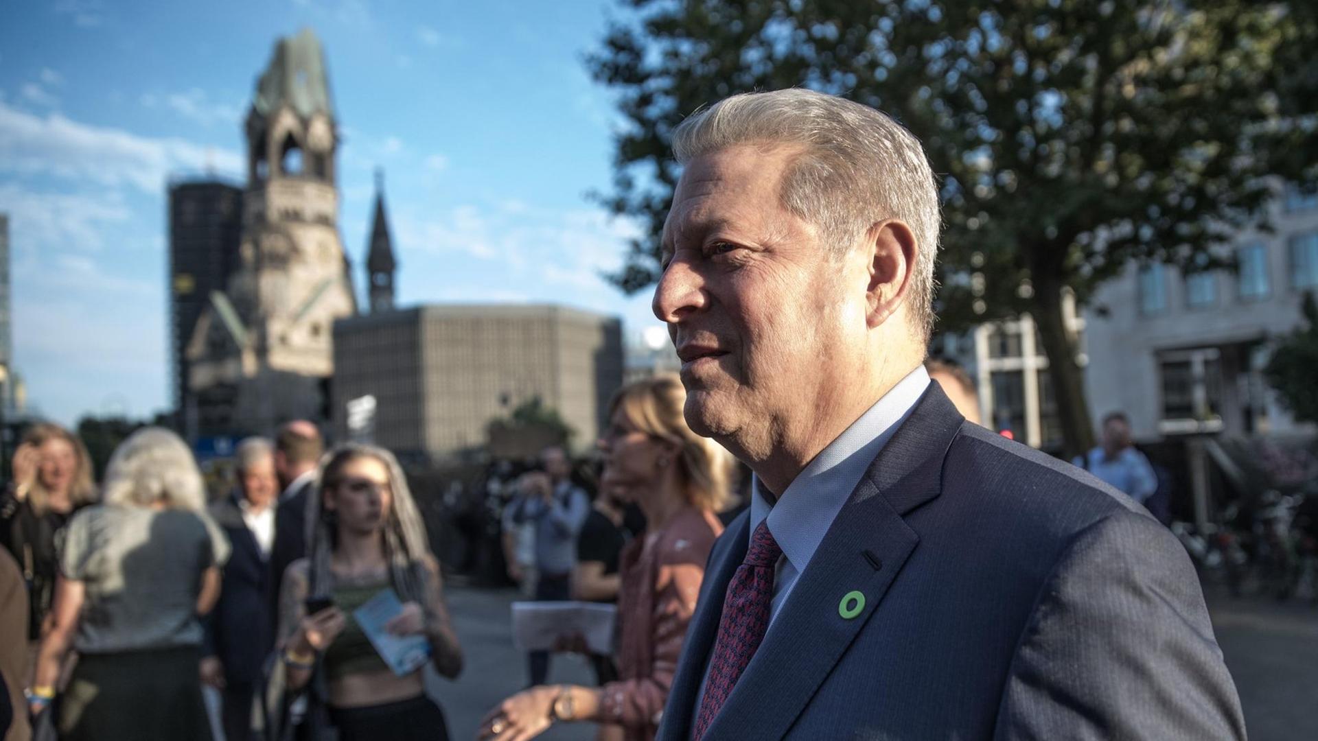 Der ehemalige US-Vizepräsident und Umweltschützer Al Gore kommt zur Vorführung des Films «Immer noch eine unbequeme Wahrheit. Unsere Zeit läuft» am 08.08.2017 in den Zoopalast in Berlin.