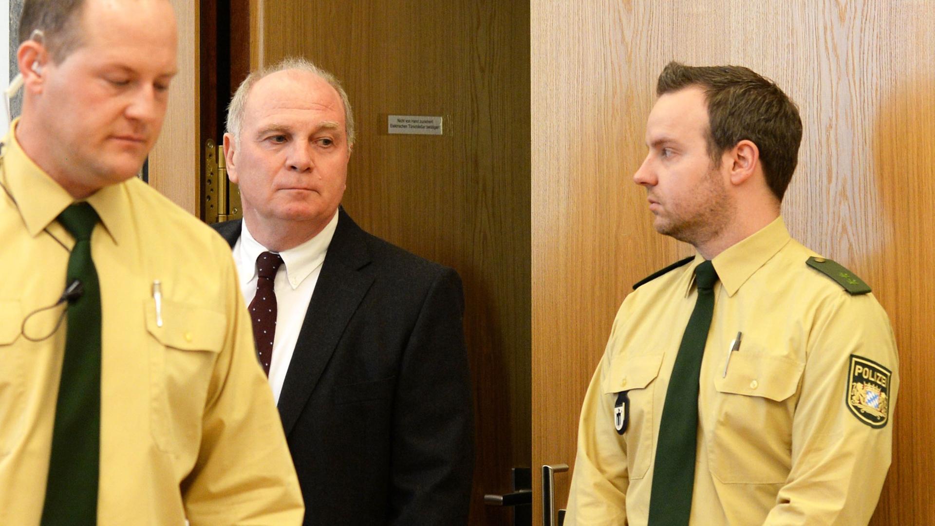 Uli Hoeneß während des Steuer-Prozesses in München im März 2014