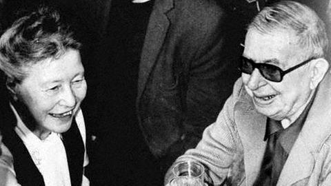 Simone de Beauvoir und Jean Paul Sartre in Paris