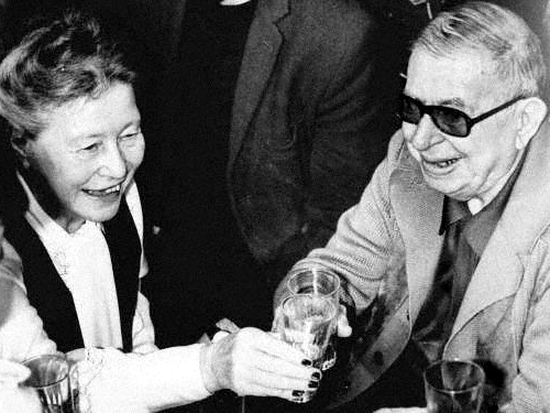 Simone de Beauvoir und Jean-Paul Sartre in Paris
