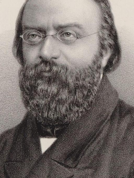 Der Komponist Julius Stern, Lithografie nach einer Fotografie, vor 1860