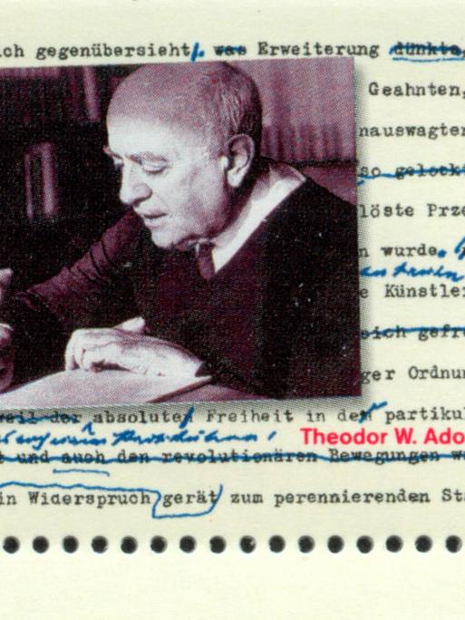 Theodor W. Adorno-Briefmarke der Deutschen Bundespost aus dem Jahr 2007