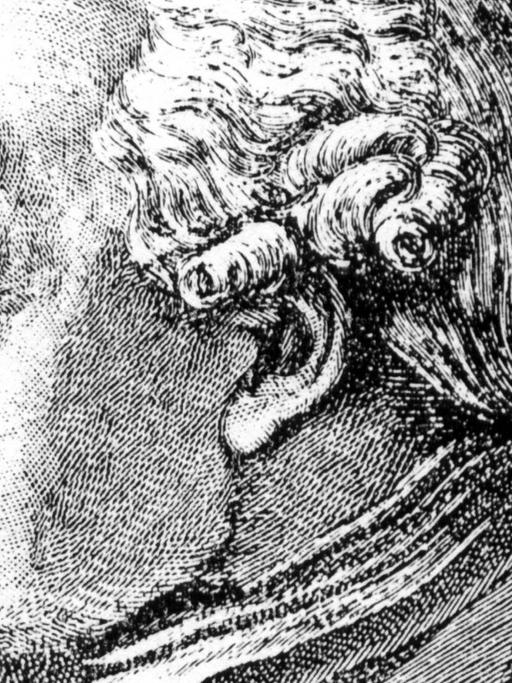 Der Philosoph Immanuel Kant ("Kritik der reinen Vernunft") in einer zeitgenössischen Darstellung. Er wurde am 22. April 1724 in Königsberg geboren und starb ebenda am 12. Februar 1804.
