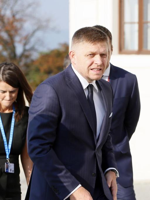 Der slowakische Regierungschef Fico auf dem Weg zum EU-Gipfel in Bratislava.