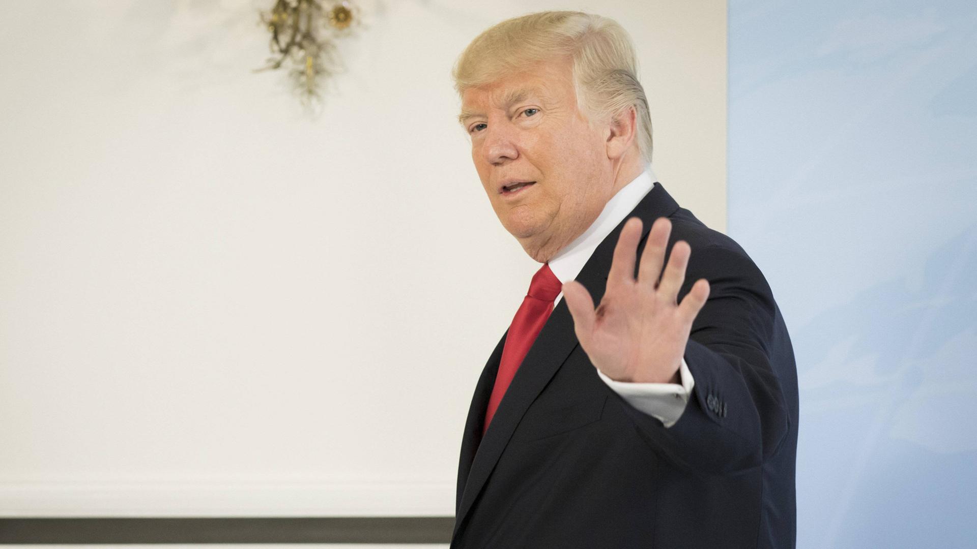 US-Präsident Donald Trump, aufgenommen im Rahmen des G20 Gipfels. 06.07.2017, Hamburg.