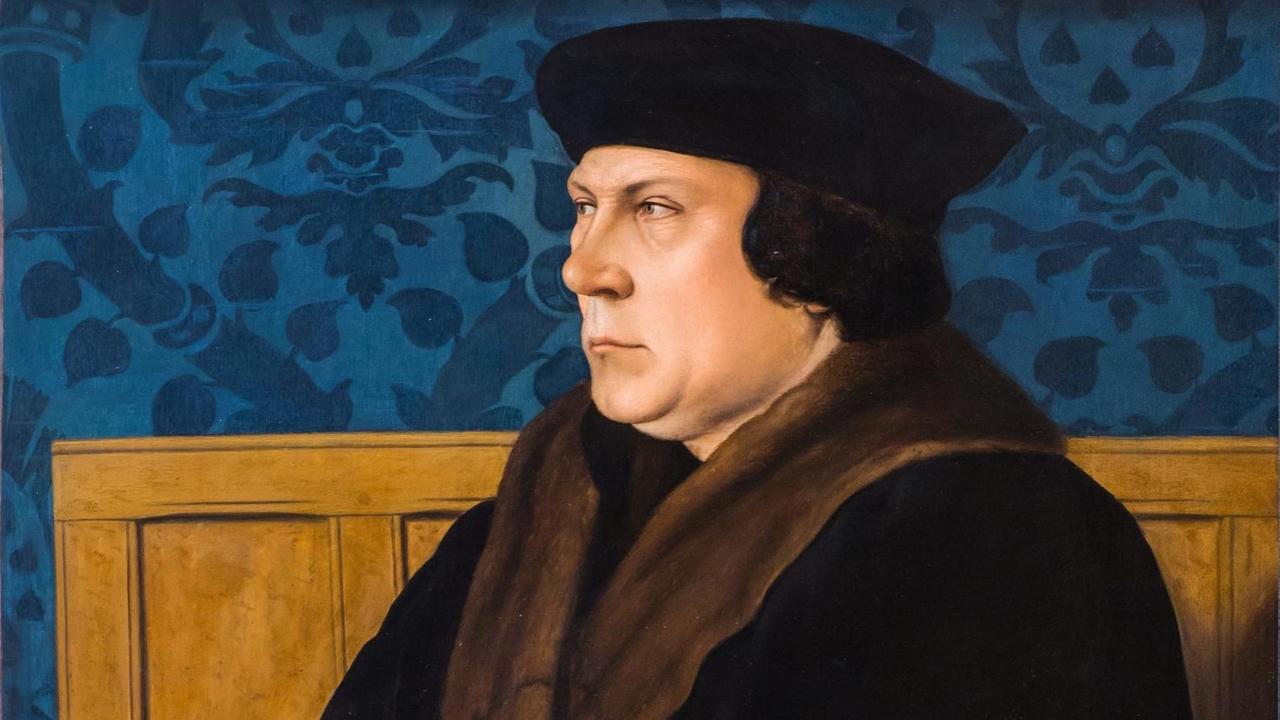 Das Gemälde von Hans Holbein zeigt ein porträt von Thomas Cromwell, dem 1. Earl of Essex.