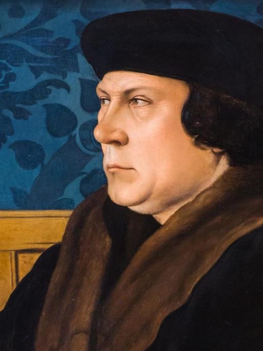 Das Gemälde von Hans Holbein zeigt ein porträt von Thomas Cromwell, dem 1. Earl of Essex.
