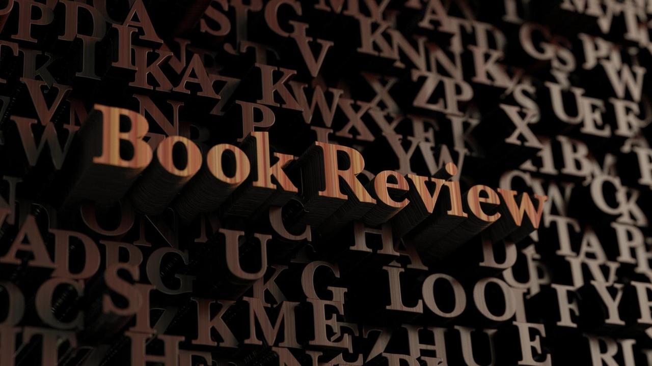 Book Review - Wooden 3D rendered letters/message. Can be used for an online banner ad or a print postcard.