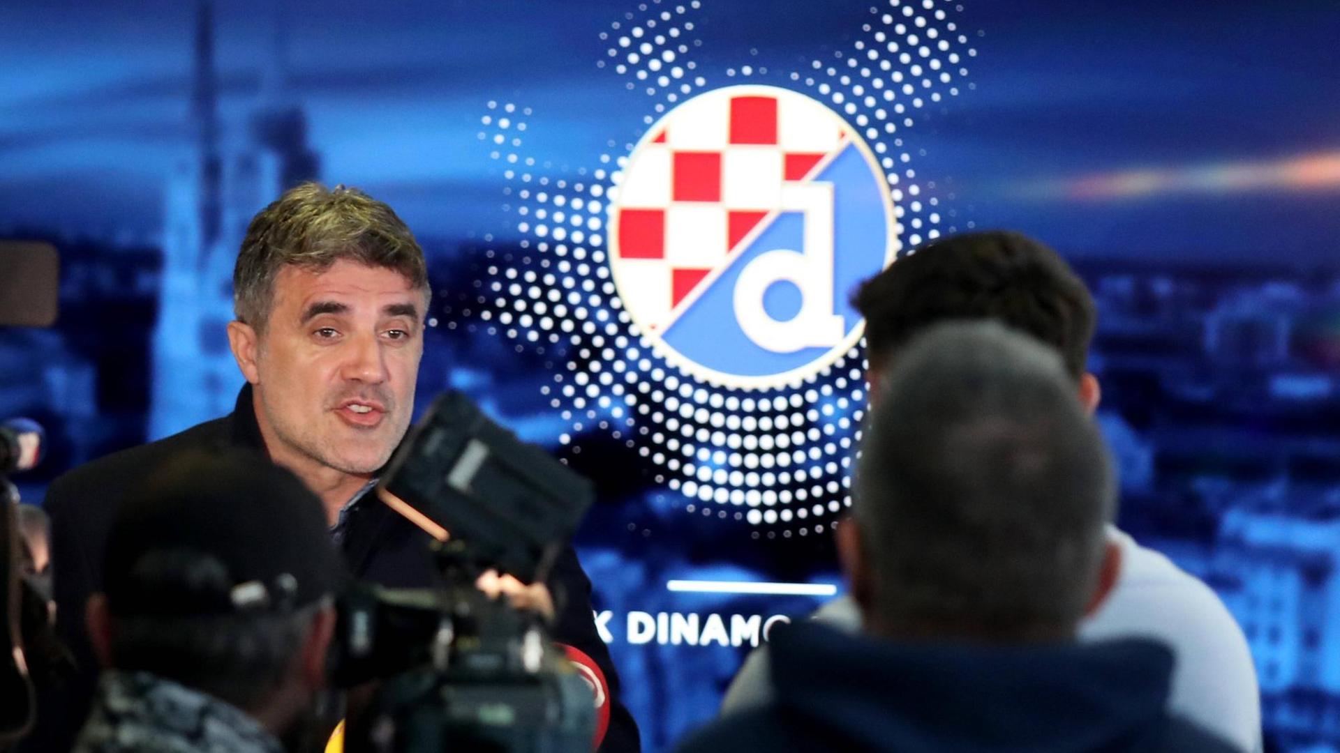 Zoran Mamic, Ex-Coach von Dinamo Zagreb, nach der Auslosung der Europa League Viertelfinals in Zagreb am 26.02.2021.