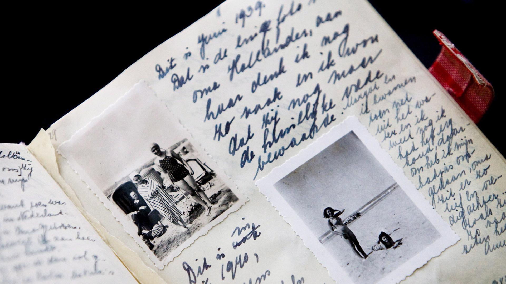 Faksimile des Tagebuchs der Anne Frank, herausgegeben vom Anne-Frank-Museum in Amsterdam. Foto: picture-allicance / dpa