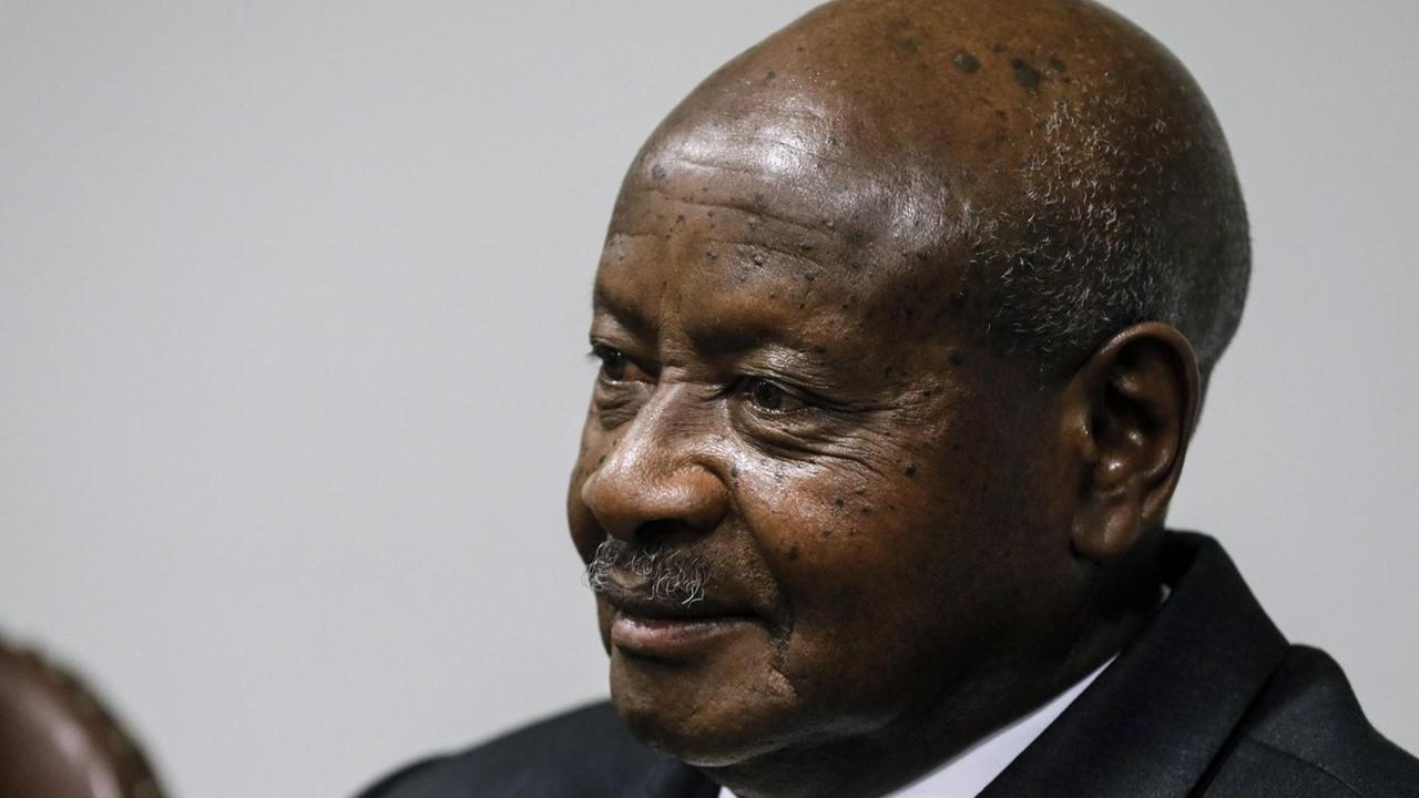 Das Bild zeigt Yoweri Museveni, den Präsidenten von Uganda. Das Bild zeigt Yoweri Museveni, den Präsidenten von Uganda.