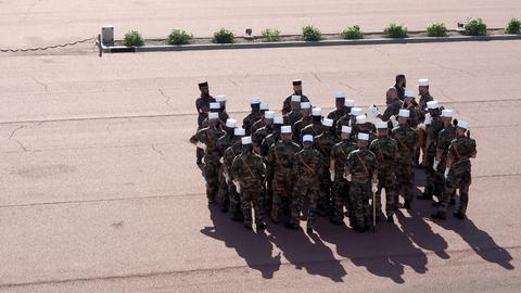 Legionäre der Fremdenlegion üben am Stützpunkt in Aubagne