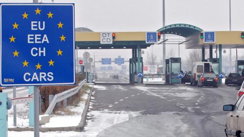 Die Grenze zwischen Ungarn und Serbien, eine der Schengen-Außengrenzen.