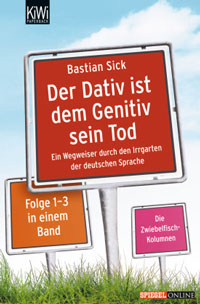 Das Buchcover zeigt stilisierte Verkehrsschilder, auf denen Autor, Titel etc. geschrieben sind.
