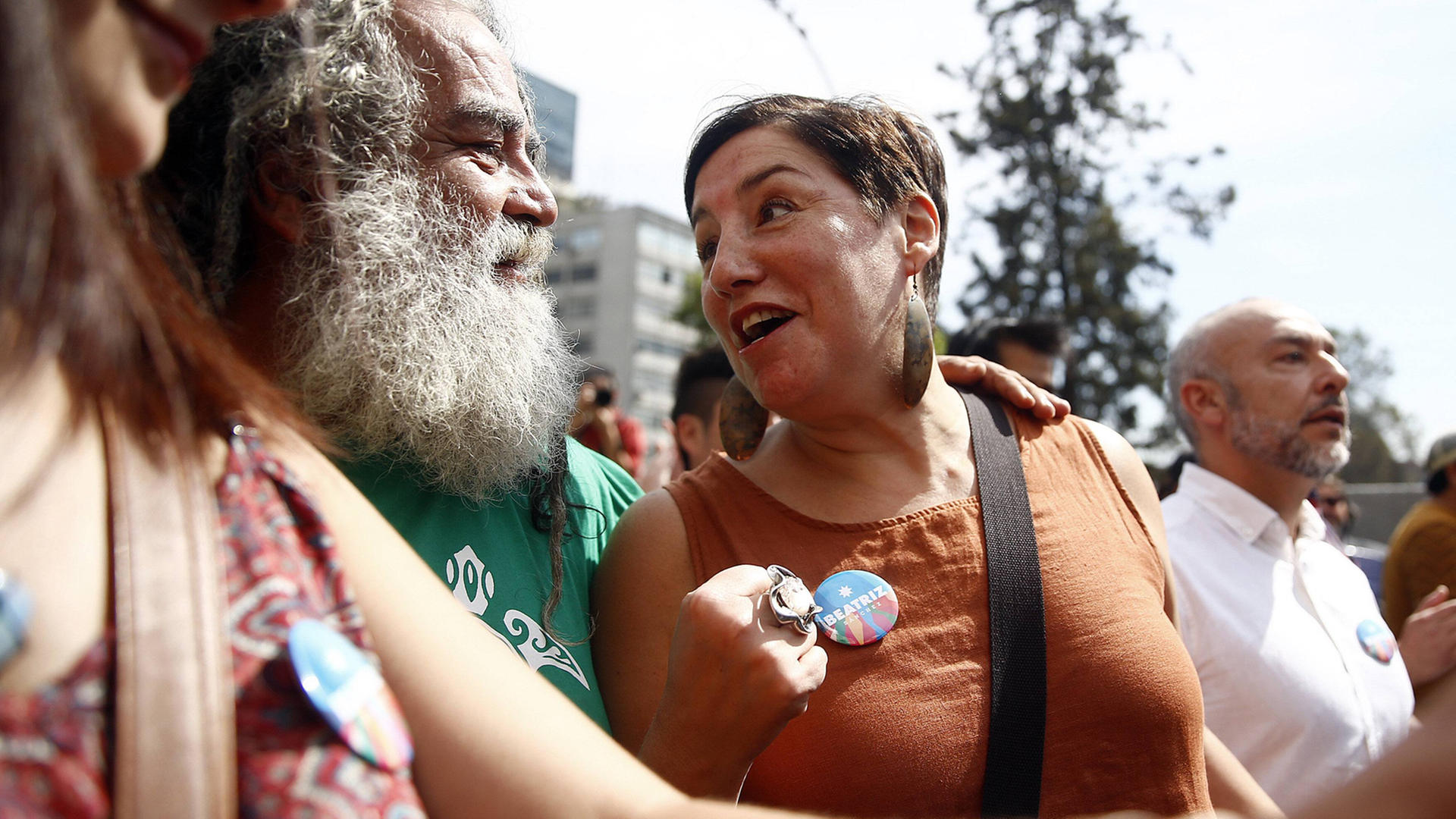 Beatriz Sanchez bewirbt sich als Kandidatin der neuen Bewegung Frente Amplio für die chilenische Präsidentschaftswahl im November