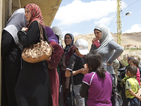 Syrische Flüchtlinge in Aarsal, Nordlibanon: Viele sind bereits vor der Offensive auf Kussair hierher geflüchtet
