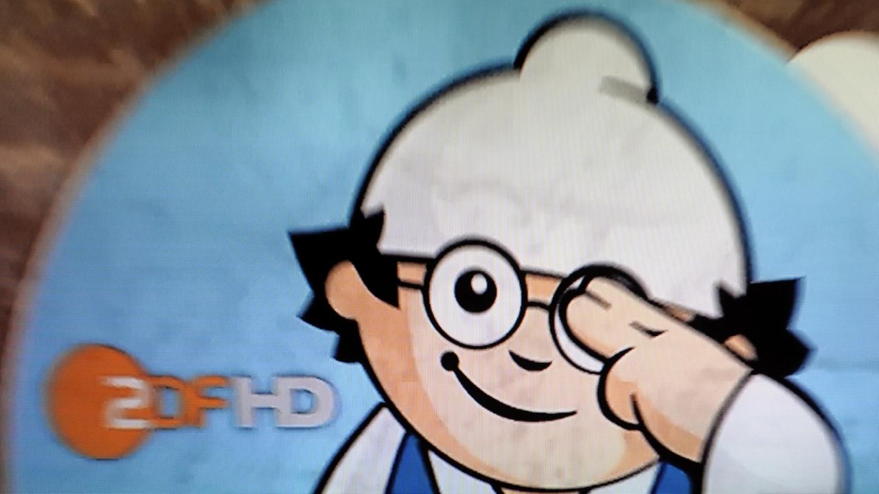 Das ZDF-HD-Logo ist am Freitag (19.06.2009) in Berlin nach einer Pressekonferenz auf dem Bildschirm eines HDTV-Fernsehers neben dem Mainzelmännchen zu sehen. HDTV steht dabei für hoch auflösendes Fernsehen und soll während der Leichtathletik-WM im August 