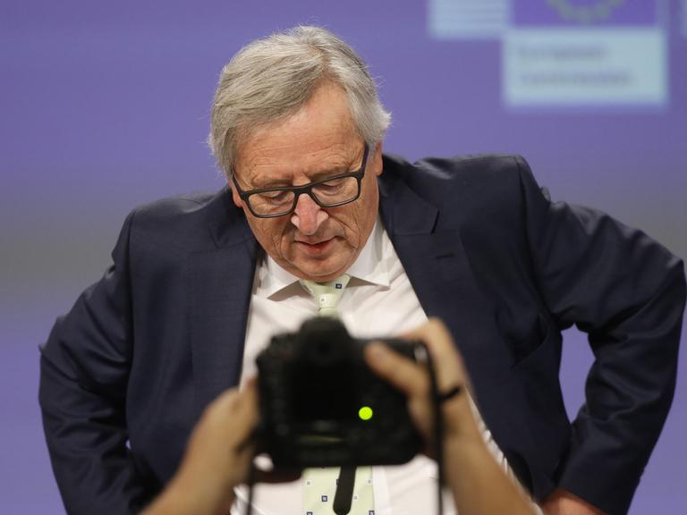 EU-Kommissionspräsident Jean- Claude Juncker während einer Pressekonferenz zu den Ergebnissen des britischen EU-Referendums in Brüssel