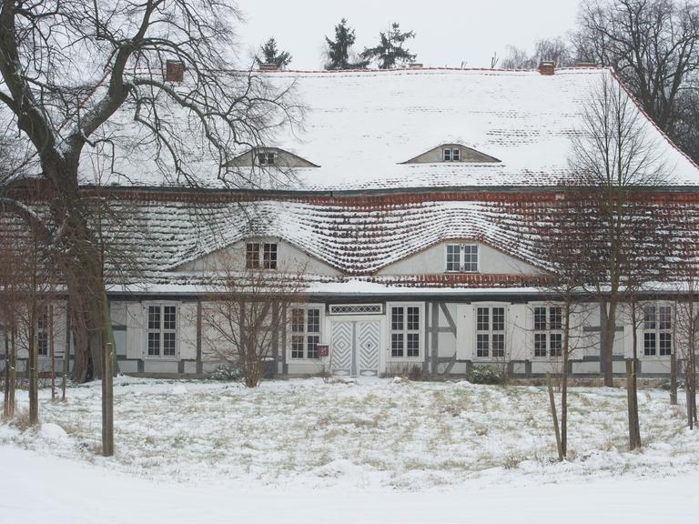 Das Herrenhaus von Lüskow im Winter