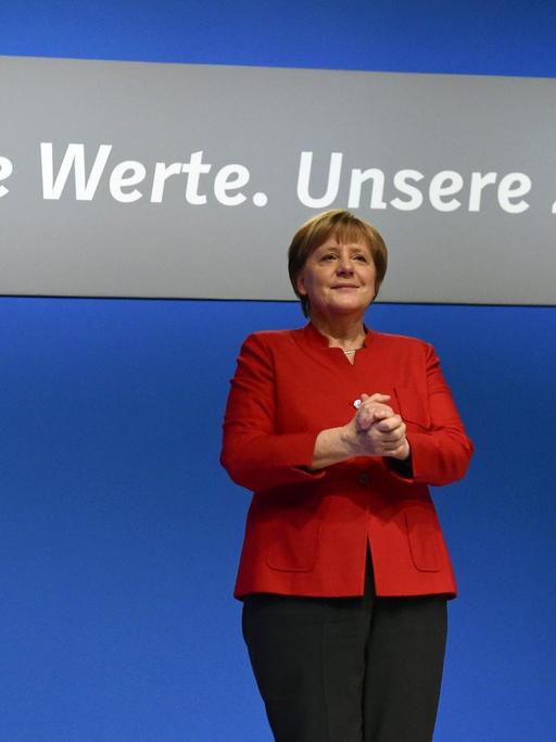Bundeskanzlerin Angela Merkel auf dem CDU-Parteitag in Essen.